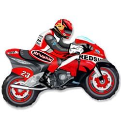 Шар фольга фигурный Flexmetal 'Мотоциклист КРАСНЫЙ;СИНИЙ', 901663R