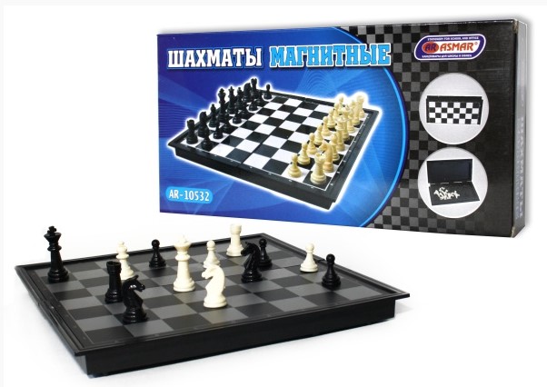 Шахматы магнитные, пластиковые, средние (25 х 25 х 13 см), AR-10532