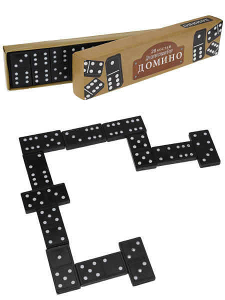 Домино деревянное (21,5х5х2,5 см) в коробке, AN02563