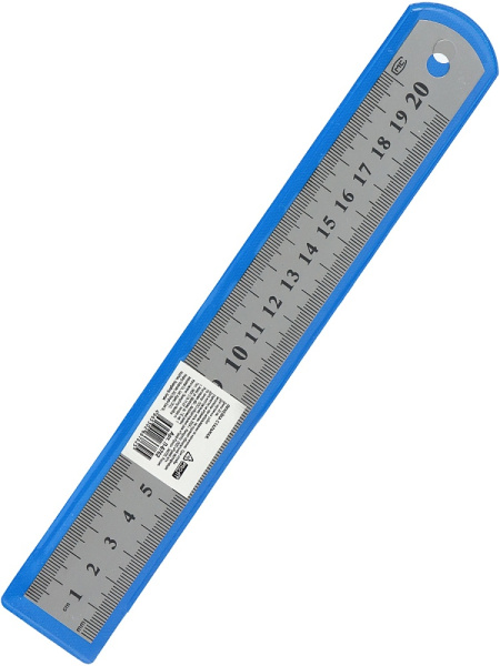 Линейка стальная 20 см, толщина 0,3 мм, Л-6762