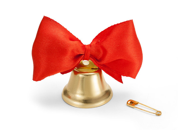 Колокольчик 26 мм. (красная лента) 1 шт.